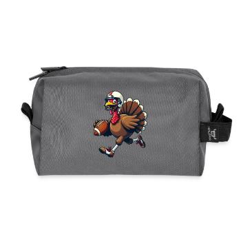 Thanksgiving Football Turquie - Trousse de toilette en tissu recyclé - anthracite - Devant
