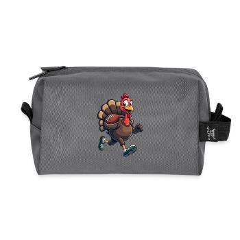 Thanksgiving Football Turquie - Trousse de toilette en tissu recyclé - anthracite - Devant