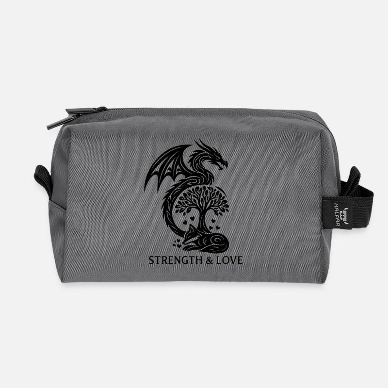 Drache & Fuchs - Recycelte Kulturtasche - Anthrazit