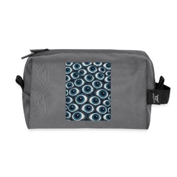Augen  Muster - Recycelte Kulturtasche - Anthrazit - Vorne