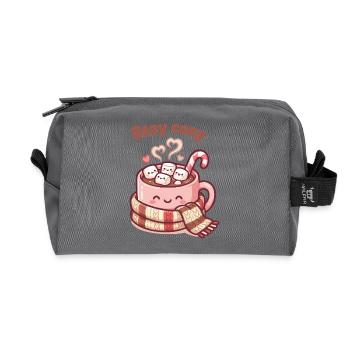 Stay Cozy Cocoa Mug - Recycled Toiletry Zip Bag - anthracite - Front