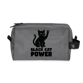 Katzenkraft - Recycelte Kulturtasche - Anthrazit - Vorne