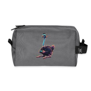 Bouquet Gaming Animal Video Games Funny Bouquet - Recycled Toiletry Zip Bag - anthracite - Front