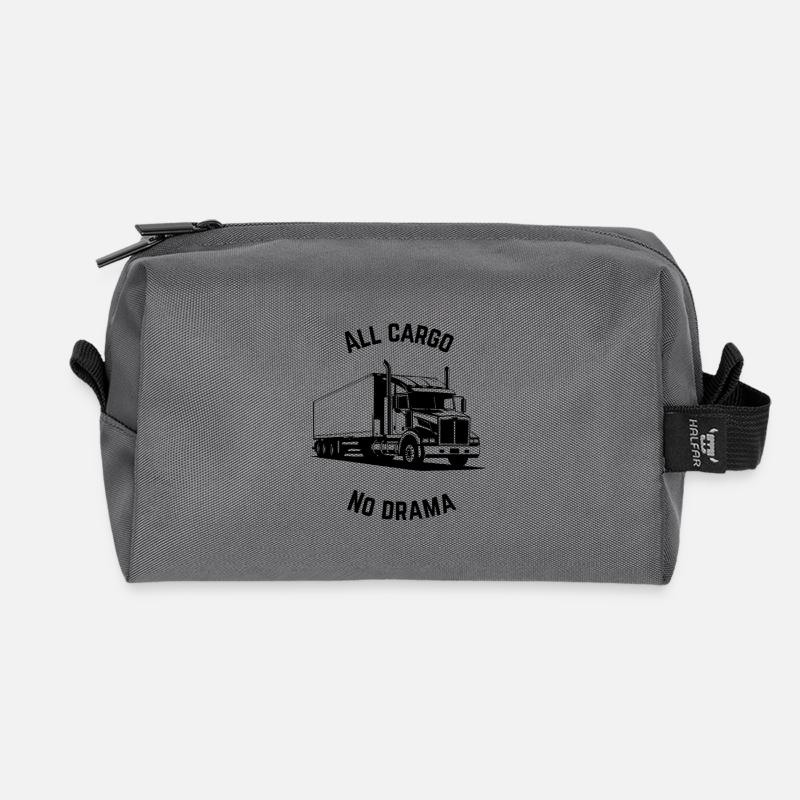 All Cargo No Drama – Trucker Life Apparel - Recycelte Kulturtasche - Anthrazit