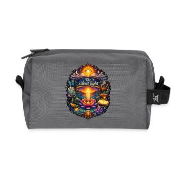 The silent light - Recycled Toiletry Zip Bag - anthracite - Front