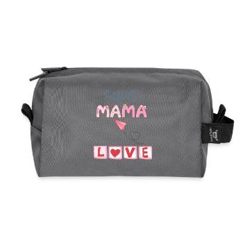 Super Mama - Heart Design - Trousse de toilette en tissu recyclé - anthracite - Devant