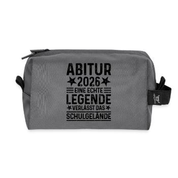 Abitur 2026 A legend leaves school grounds Abi - Recycled Toiletry Zip Bag - anthracite - Front