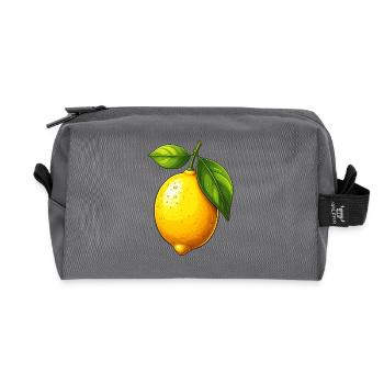 citron - Trousse de toilette en tissu recyclé - anthracite - Devant