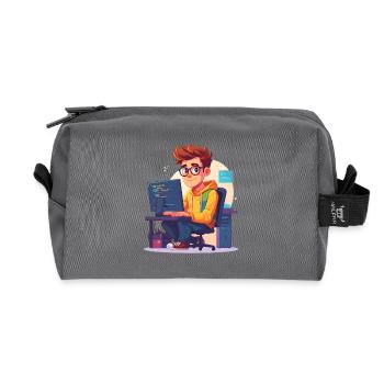 Programmierer oder Nerd - Recycelte Kulturtasche - Anthrazit - Vorne
