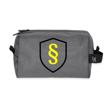 Paragraph Shield Law - Recycled Toiletry Zip Bag - anthracite - Front
