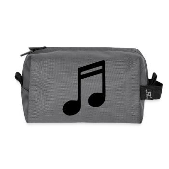Music Note Music Note Black - Recycled Toiletry Zip Bag - anthracite - Front