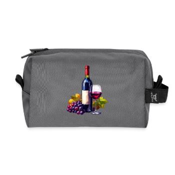 Rotwein / Wein - Recycelte Kulturtasche - Anthrazit - Vorne