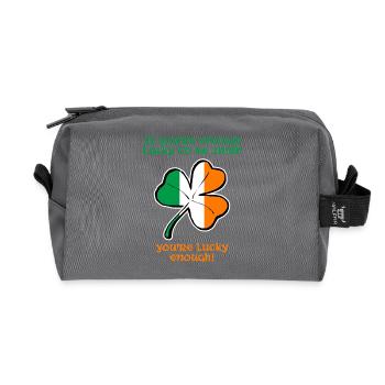 Assez chanceux pour être Irlandais - Trousse de toilette en tissu recyclé - anthracite - Devant