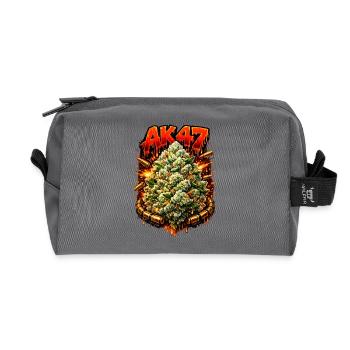 Impression artistique AK47weed Strain - Trousse de toilette en tissu recyclé - anthracite - Devant