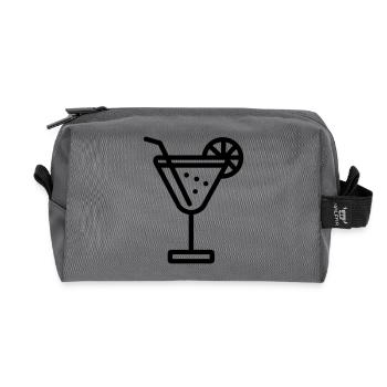 cocktail - Recycled Toiletry Zip Bag - anthracite - Front