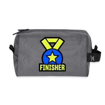 Stolzer Finisher Medaille Stern - Recycelte Kulturtasche - Anthrazit - Vorne