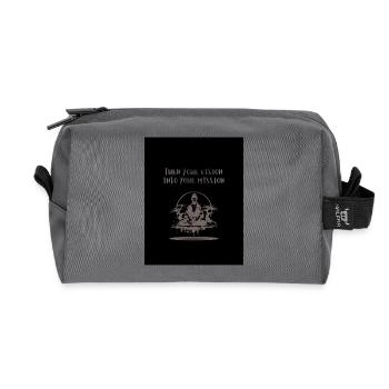 Black_and_Grey_Illustrative_Ninja_T-Hemd - Recycelte Kulturtasche - Anthrazit - Vorne