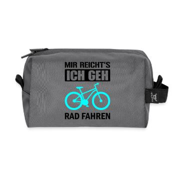 Cyanes Fahrrad Silhouette - Recycelte Kulturtasche - Anthrazit - Vorne
