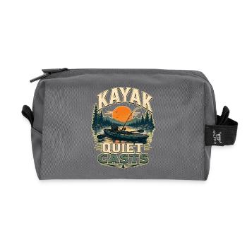KAYAK QUIET CASTS Fishing - Recycled Toiletry Zip Bag - anthracite - Front
