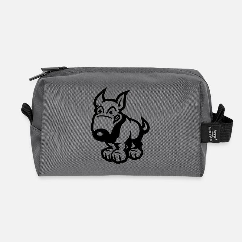 comic_dog - Recycelte Kulturtasche - Anthrazit