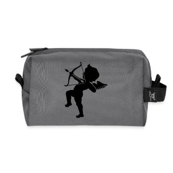 cupid - Recycled Toiletry Zip Bag - anthracite - Front