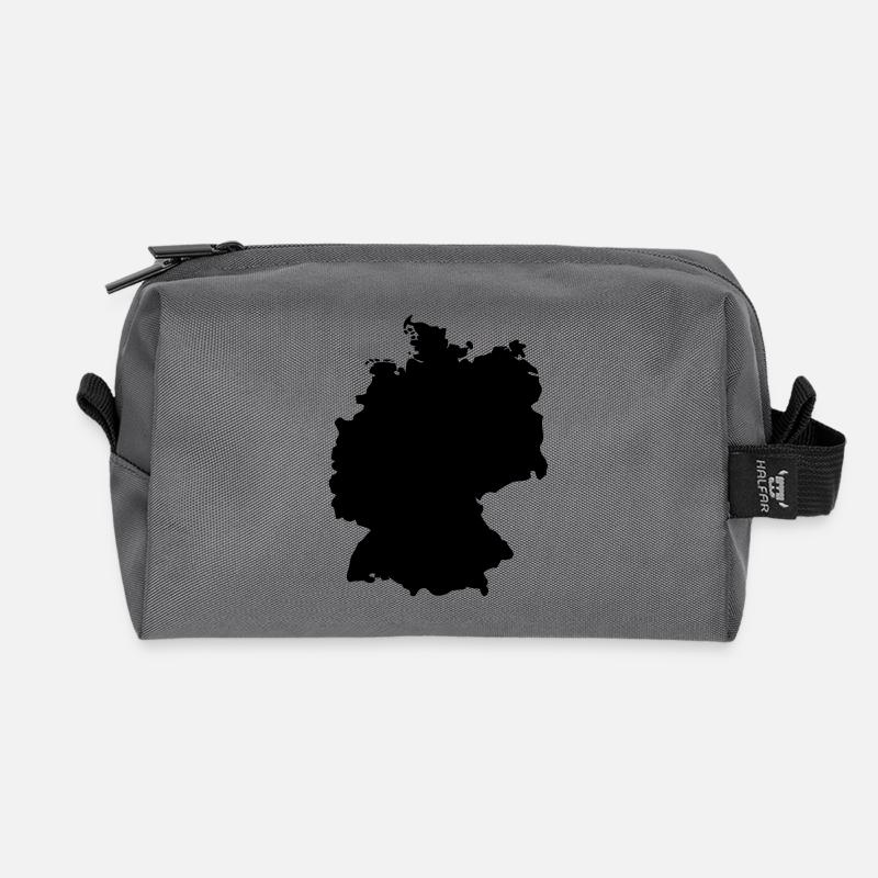 Germany, outlined, shade, outline, Germany, - Recycled Toiletry Zip Bag - anthracite