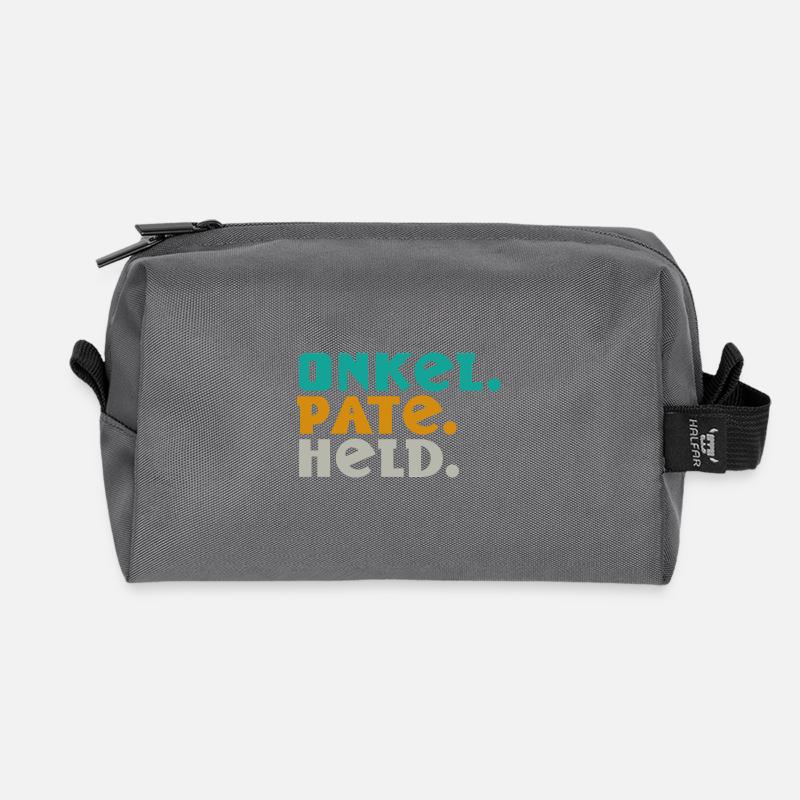 Onkel. Pate. Held. – Drei Worte, ein Lebensstil - Recycelte Kulturtasche - Anthrazit