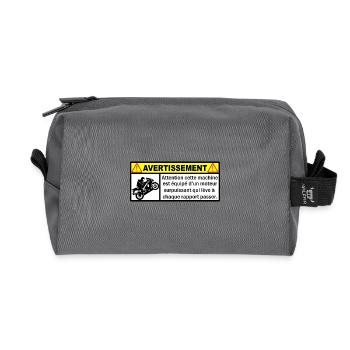 Motorrad - Recycelte Kulturtasche - Anthrazit - Vorne
