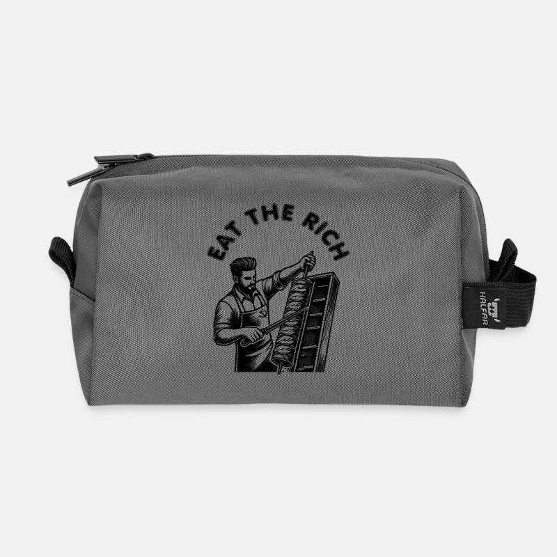 Eat the rich - Recycelte Kulturtasche - Anthrazit