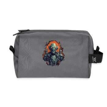 Mecha - Recycled Toiletry Zip Bag - anthracite - Front