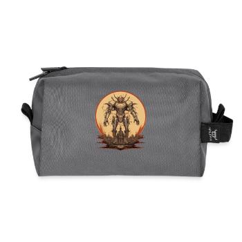 Mecha - Recycled Toiletry Zip Bag - anthracite - Front