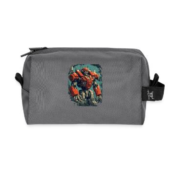 Mecha - Recycled Toiletry Zip Bag - anthracite - Front