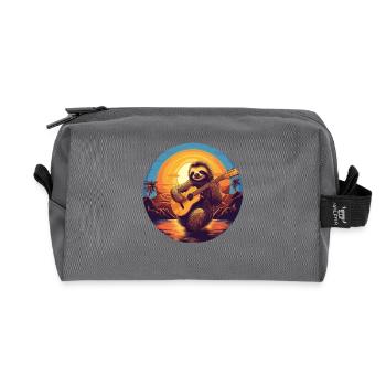 Faultier Gitarrist - Sunset - Recycelte Kulturtasche - Anthrazit - Vorne