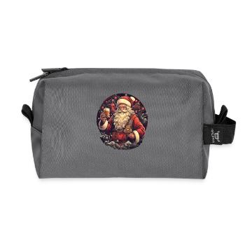 Santa Claus - Recycled Toiletry Zip Bag - anthracite - Front