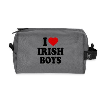 I love irish boys - Recycelte Kulturtasche - Anthrazit - Vorne