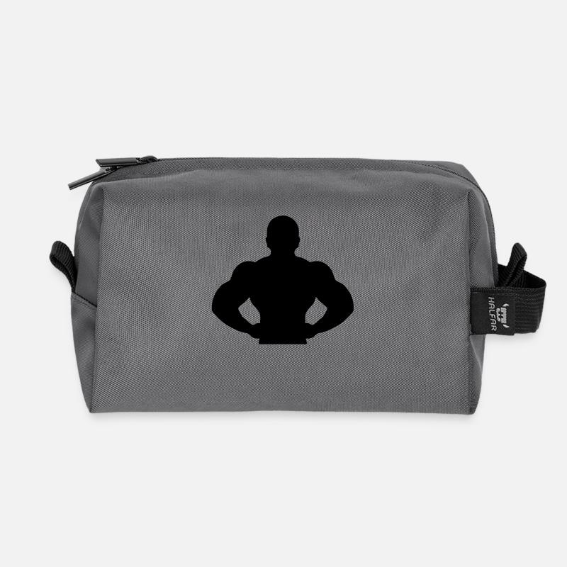 Muscle Man - Recycelte Kulturtasche - Anthrazit