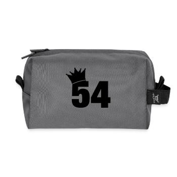 54_krone_f1 - Recycled Toiletry Zip Bag - anthracite - Front