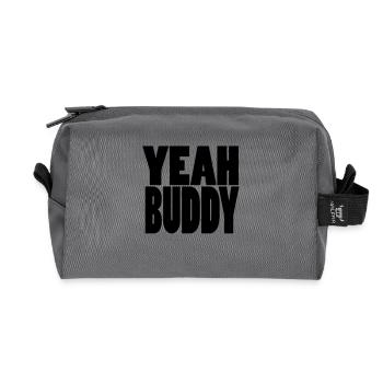 Yeah Buddy - Recycled Toiletry Zip Bag - anthracite - Front