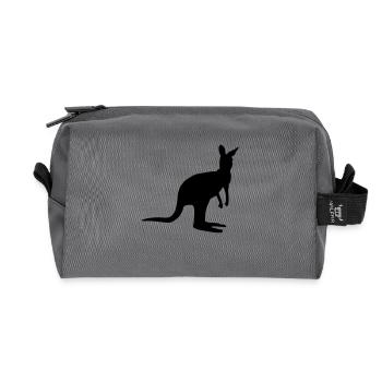 Känguru - Recycelte Kulturtasche - Anthrazit - Vorne