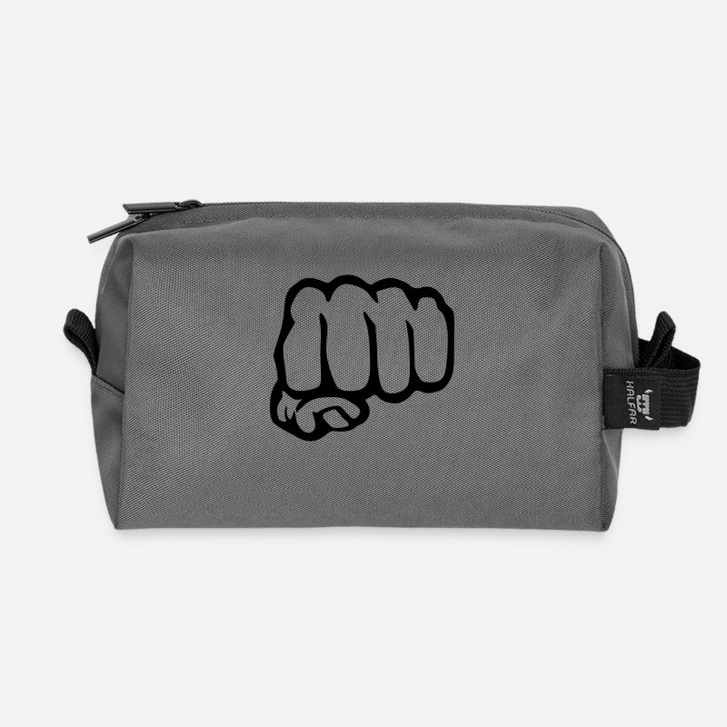 Humor fist - Recycelte Kulturtasche - Anthrazit