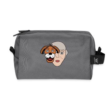 Dog Lady - Recycled Toiletry Zip Bag - anthracite - Front