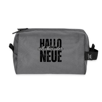 Ich bin der Neue - Recycelte Kulturtasche - Anthrazit - Vorne
