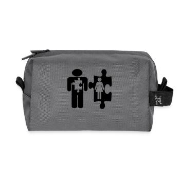Mississippi Droit - Trousse de toilette en tissu recyclé - anthracite - Devant