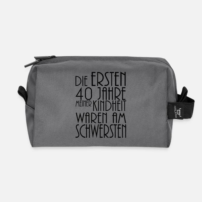 die ersten 40 jahre - Recycelte Kulturtasche - Anthrazit