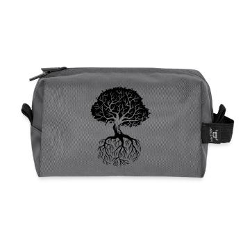 Roots - Recycled Toiletry Zip Bag - anthracite - Front