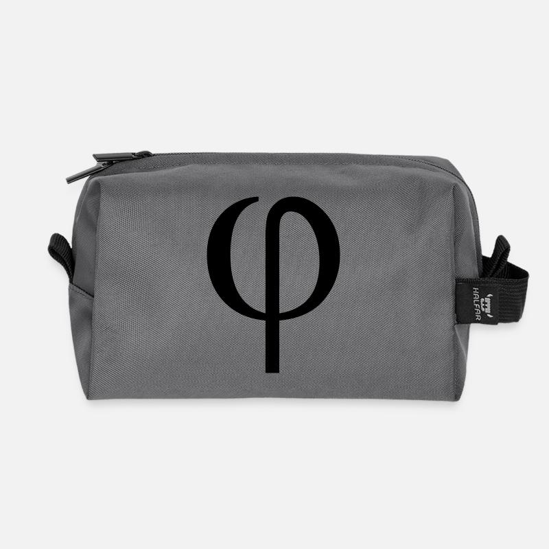 phi greek - Trousse de toilette en tissu recyclé - anthracite