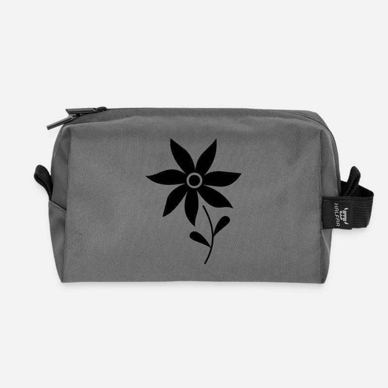 flower - Recycelte Kulturtasche - Anthrazit