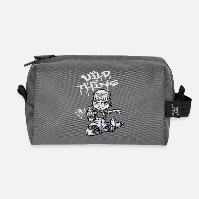 Junge Graffiti-flex - Recycelte Kulturtasche - Anthrazit