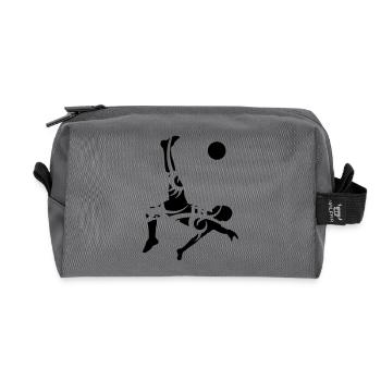 Soccer - Recycled Toiletry Zip Bag - anthracite - Front