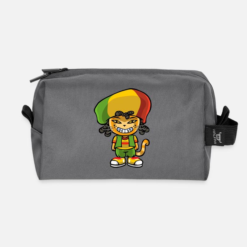 Reggae katze - Recycelte Kulturtasche - Anthrazit